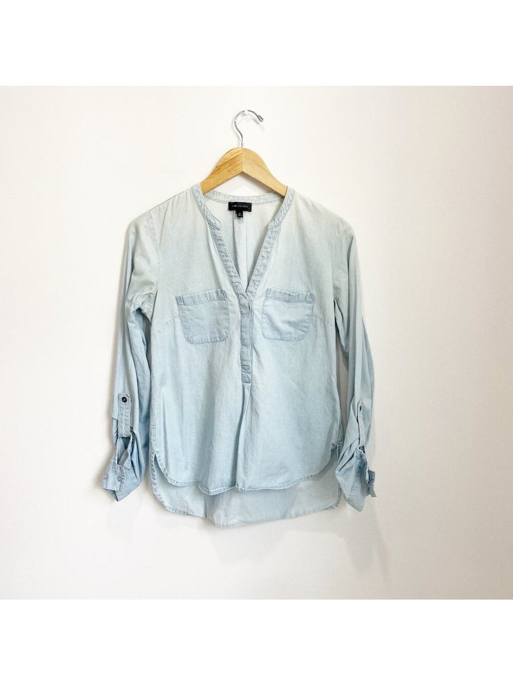 The Limited Blue Chambray Blouse Size XS